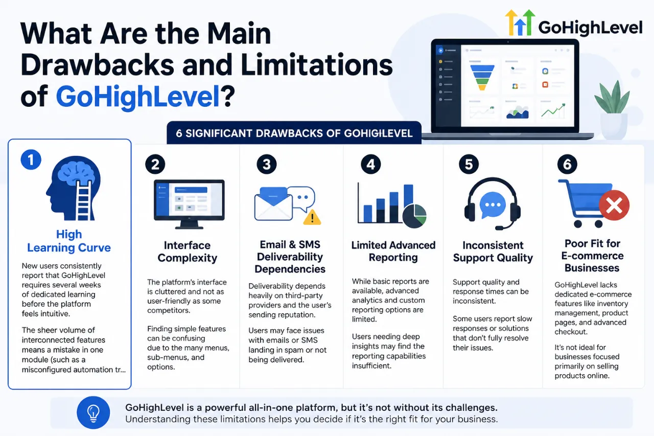 What Are the Main Drawbacks and Limitations of GoHighLevel?